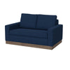 Jeni Sofa 2 Throw Pillows Modern 90 Inch Midnight Blue Polyester BM331219