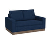 Jeni Sofa, 2 Throw Pillows, Modern 90 Inch, Midnight Blue Polyester