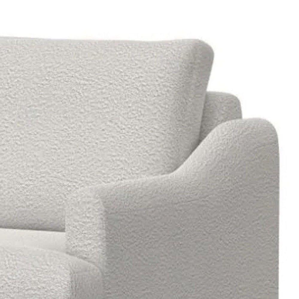 Olum Accent Armchair 1 Throw Pillow Modern Cream White Polyester