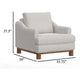 Olum Accent Armchair 1 Throw Pillow Modern Cream White Polyester