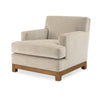 Olum Accent Armchair 1 Throw Pillow Modern Camel Brown Polyester BM331222