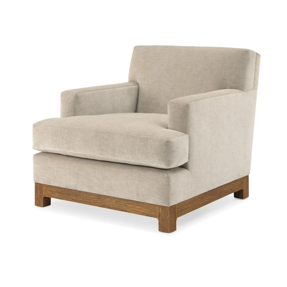 Olum Accent Armchair 1 Throw Pillow Modern Camel Brown Polyester BM331222
