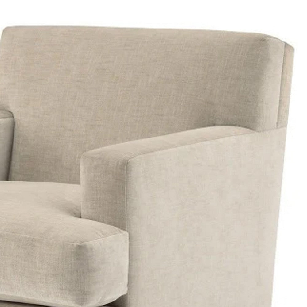 Olum Accent Armchair 1 Throw Pillow Modern Camel Brown Polyester BM331222