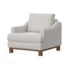 Olum Accent Armchair 1 Throw Pillow Modern Oyster Beige Polyester