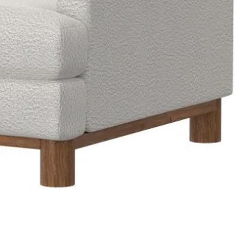 Olum Accent Armchair 1 Throw Pillow Modern Oyster Beige Polyester