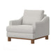 Olum Accent Armchair 1 Throw Pillow Modern Mink White Polyester