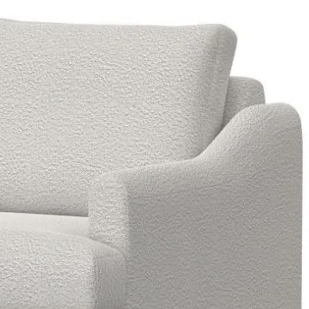 Olum Accent Armchair 1 Throw Pillow Modern Mink White Polyester