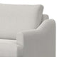 Olum Accent Armchair 1 Throw Pillow Modern Mink White Polyester