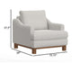 Olum Accent Armchair 1 Throw Pillow Modern Mink White Polyester