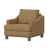 Olum Accent Armchair 1 Throw Pillow Modern Cappuccino Brown Polyester