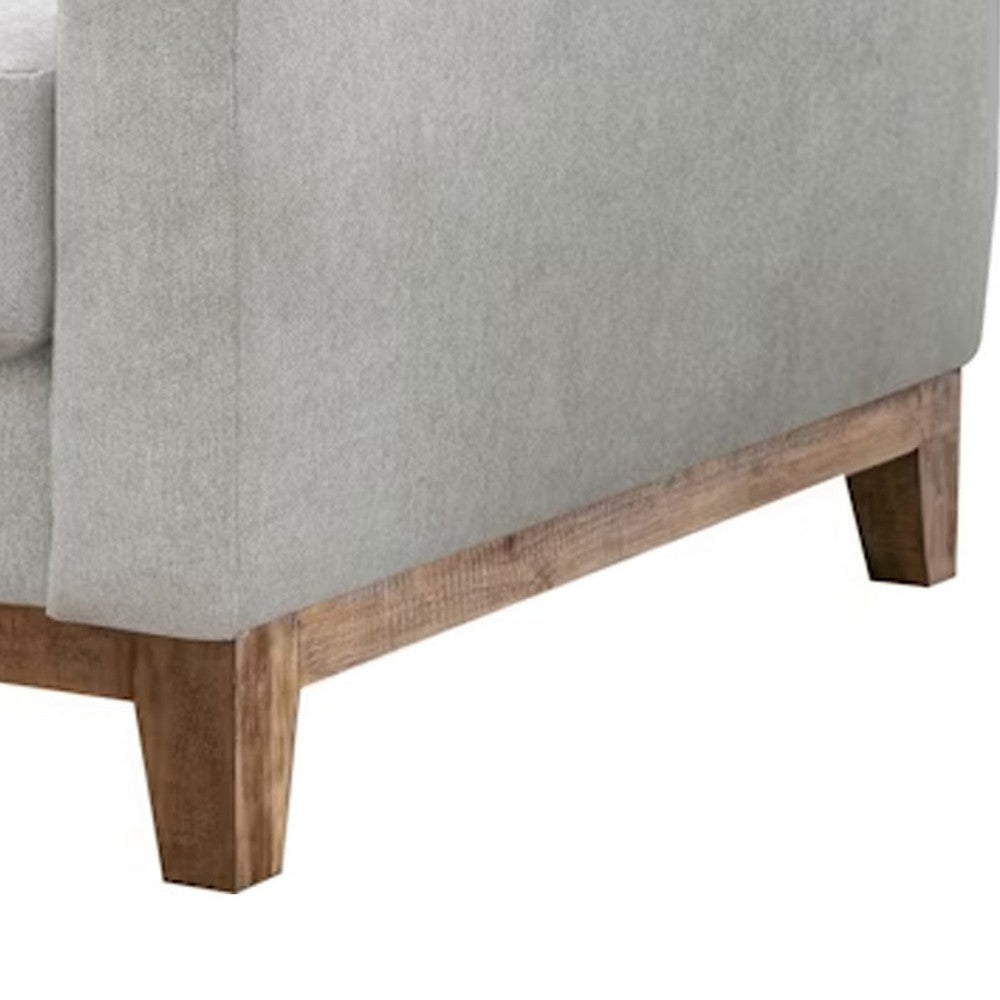 Olum Accent Armchair 1 Throw Pillow Modern Oyster Gray Faux Leather