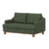 Olum Loveseat 2 Throw Pillows Modern 60 Inch Olive Green Polyester