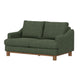 Olum Loveseat 2 Throw Pillows Modern 60 Inch Olive Green Polyester