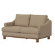 Olum Loveseat 2 Throw Pillows Modern 60 Inch Camel Brown Polyester