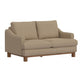Olum Loveseat, 2 Throw Pillows, Modern 60 Inch, Camel Brown Polyester