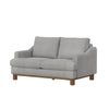Olum Loveseat 2 Throw Pillows Modern 60 Inch Oyster Beige Polyester