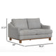 Olum Loveseat 2 Throw Pillows Modern 60 Inch Oyster Beige Polyester