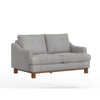 Olum Loveseat, 2 Throw Pillows, Modern 60 Inch, Oyster Beige Polyester
