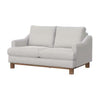Olum Loveseat 2 Throw Pillows Modern 60 Inch Mink White Polyester