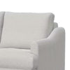 Olum Loveseat 2 Throw Pillows Modern 60 Inch Mink White Polyester