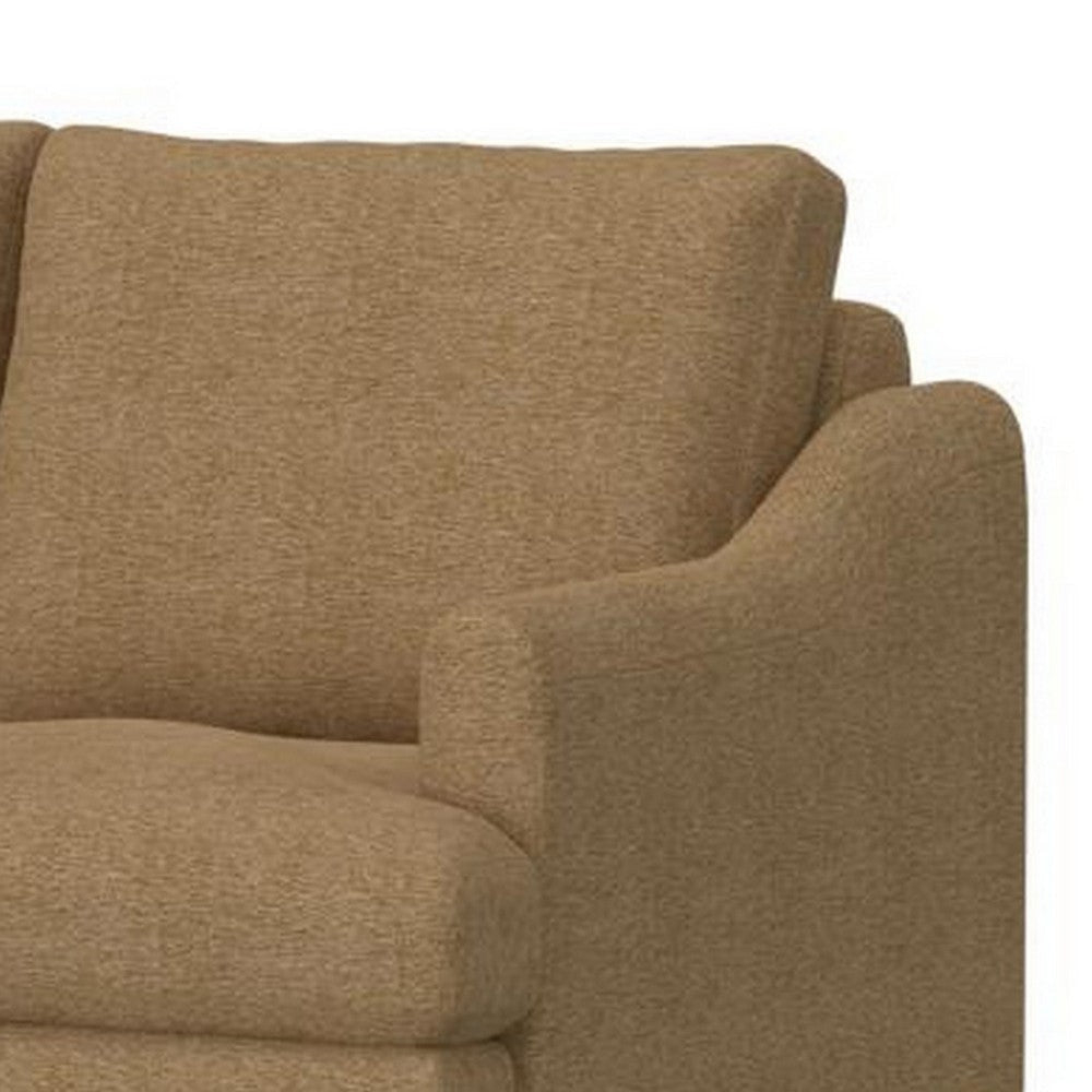 Olum Loveseat 2 Pillows Modern 60 Inch Cappuccino Brown Polyester