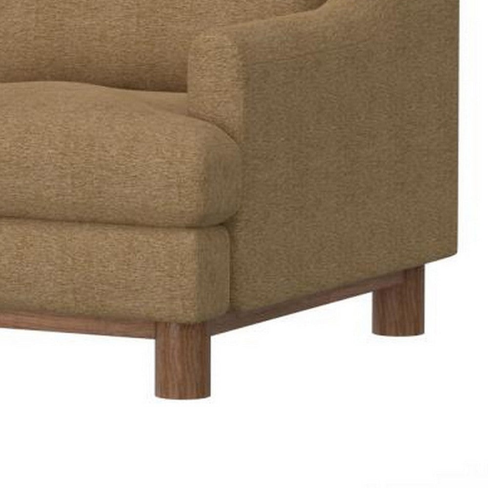 Olum Loveseat 2 Pillows Modern 60 Inch Cappuccino Brown Polyester