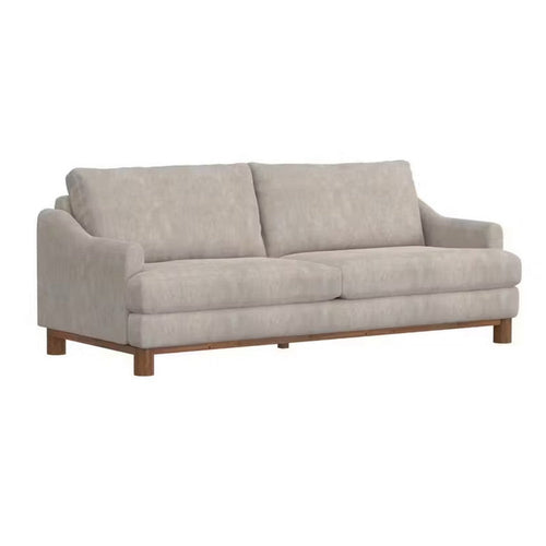 Olum Loveseat, 2 Throw Pillow, Modern 60 Inch Oyster Gray Faux Leather