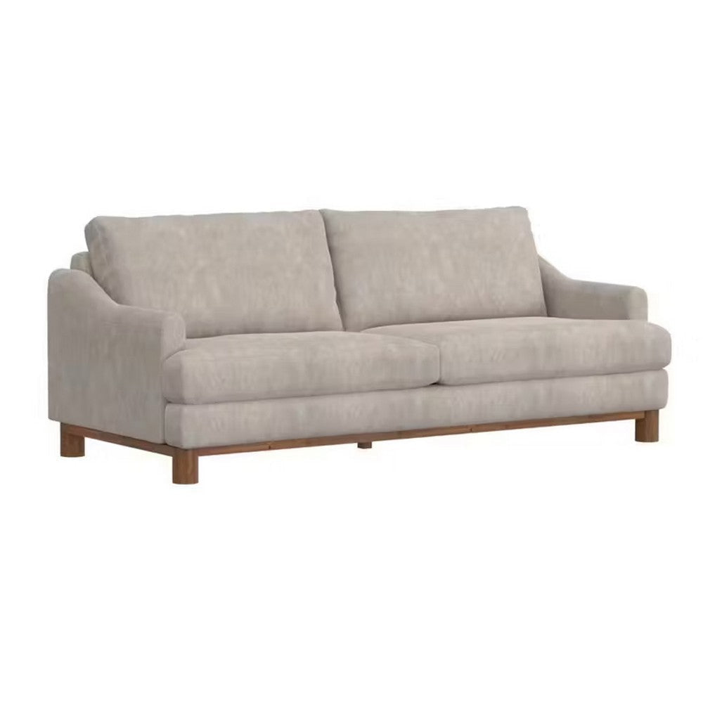 Olum Loveseat, 2 Throw Pillow, Modern 60 Inch Oyster Gray Faux Leather