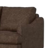 Olum Loveseat 2 Throw Pillows Modern 60 Inch Dark Brown Faux Leather