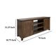 Loe TV Stand Media Cabinet 2 Doors and Shelves Brown Wood 70 Inch BM331242