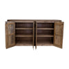 Eray Sideboard Console 4 Doors Handcrafted Brown Mango Wood 70 Inch BM331251