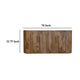 Eray Sideboard Console 4 Doors Handcrafted Brown Mango Wood 70 Inch BM331251