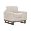 Dome Sofa Side Armchair, 1 Accent Pillow, Oyster Gray Faux Leather