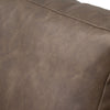 Dome Sofa Side Armchair 1 Accent Pillow Dark Brown Faux Leather