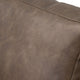 Dome Sofa Side Armchair 1 Accent Pillow Dark Brown Faux Leather