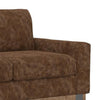 Dome Loveseat 2 Accent Pillows Pine Wood Brown Faux Leather 63 Inch