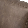 Dome Loveseat 2 Accent Pillows Pine Wood Brown Faux Leather 63 Inch