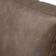 Dome Sofa with 2 Accent Pillows Pine Wood Brown Faux Leather 89 Inch