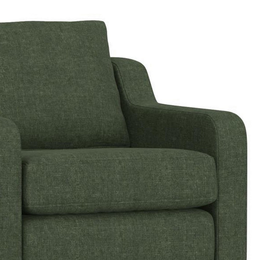 Sama Accent Armchair Throw Pillow Pine Wood Olive Green Polyester