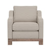 Sama Accent Armchair Throw Pillow Pine Wood Frame Beige Polyester