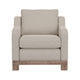 Sama Accent Armchair Throw Pillow Pine Wood Frame Beige Polyester