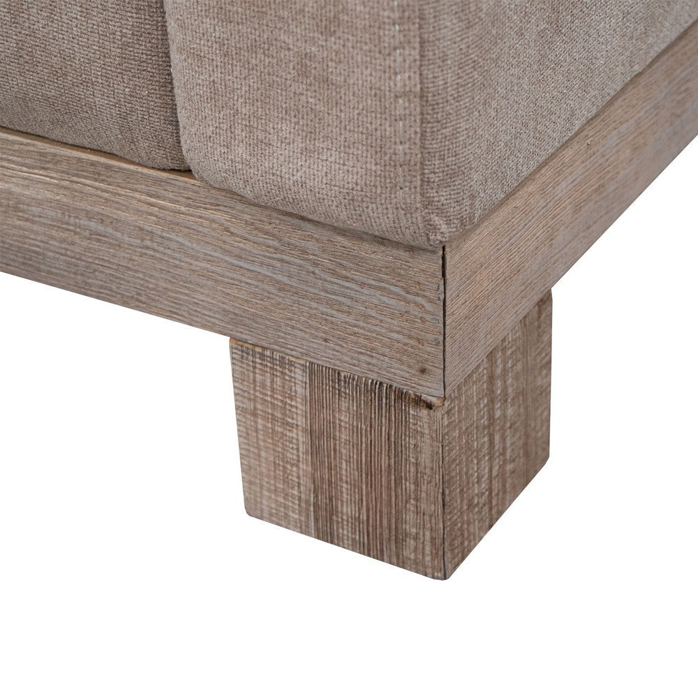 Sama 2 Cushion Loveseat 2 Accent Pillows Brown Polyester 60 Inch