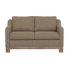 Sama 2 Cushion Loveseat, 2 Accent Pillows, Brown Polyester 60 Inch
