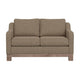 Sama 2 Cushion Loveseat, 2 Accent Pillows, Brown Polyester 60 Inch