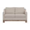 Sama 2 Cushion Loveseat 2 Accent Pillows Beige Polyester 60 Inch