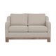 Sama 2 Cushion Loveseat 2 Accent Pillows Beige Polyester 60 Inch