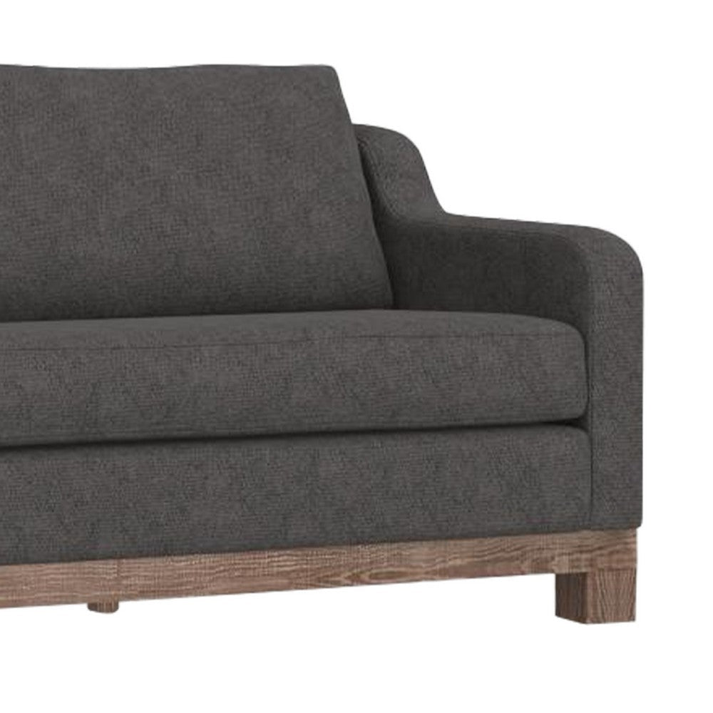Sama Sofa 2 Accent Pillows Iron Gray Polyester 91 Inch Bench Style