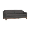 Sama Sofa, 2 Accent Pillows, Iron Gray Polyester 91 Inch Bench Style