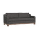 Sama Sofa, 2 Accent Pillows, Iron Gray Polyester 91 Inch Bench Style