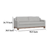Sama Sofa 2 Accent Pillows Eccru Beige Polyester 91 Inch Bench Style